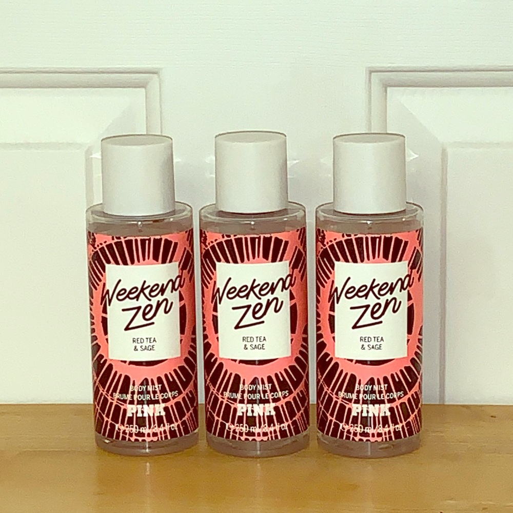 X3 Victoria Secret Pink Weekend Zen Mist Fragrance